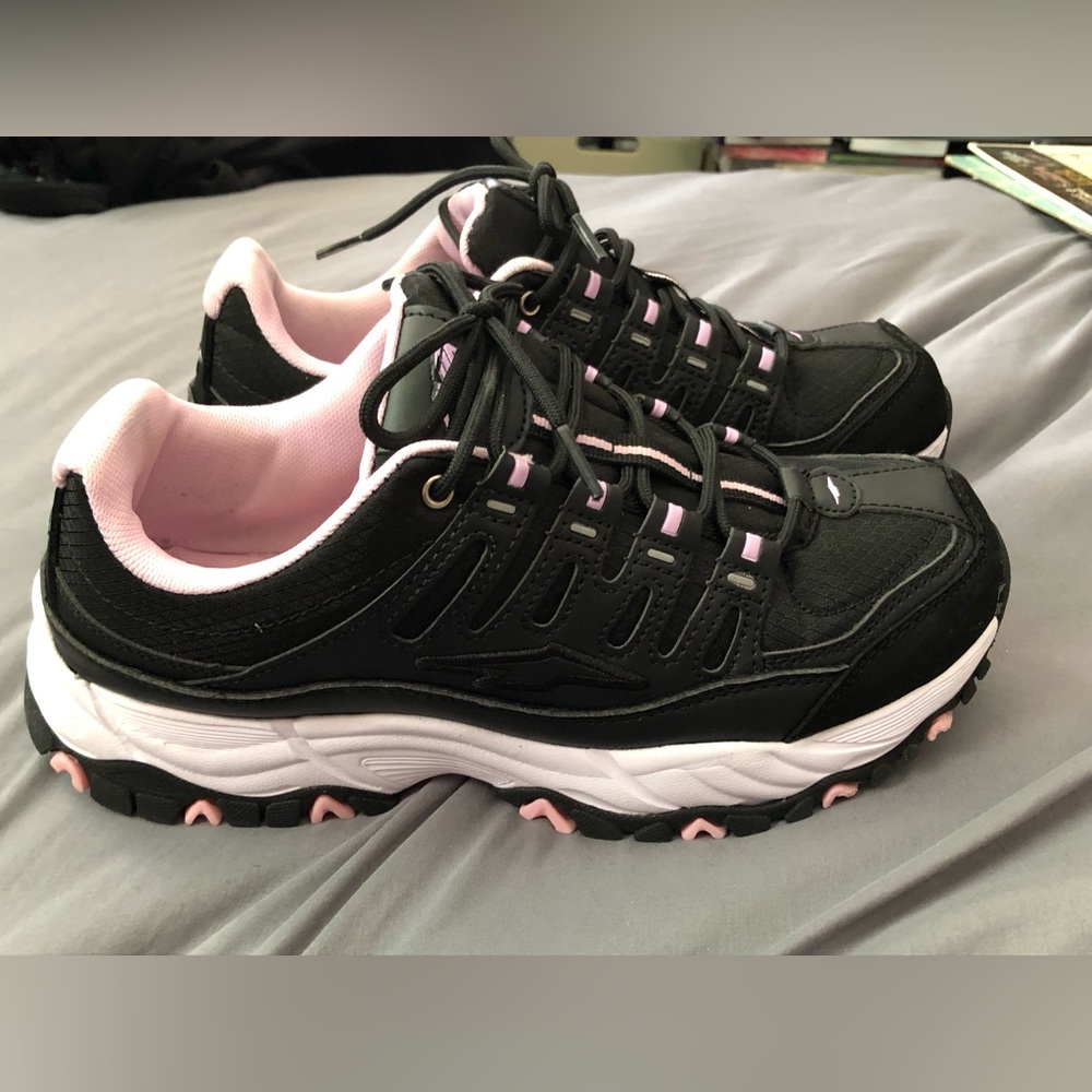 AVIA Running Shoes “Memory Foam” Women’s Sz 9 Black/Pink EX preOwned